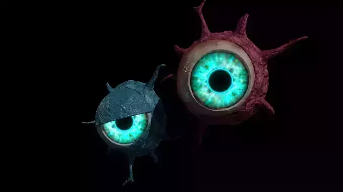 Low-Poly Eyeball Growth - A Creature for Horror