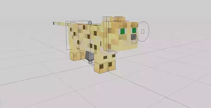 Minecraft Ocelot Low-poly 3D model