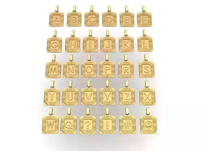 Alphabet Pendats Prinitable Models- Contains promotional files