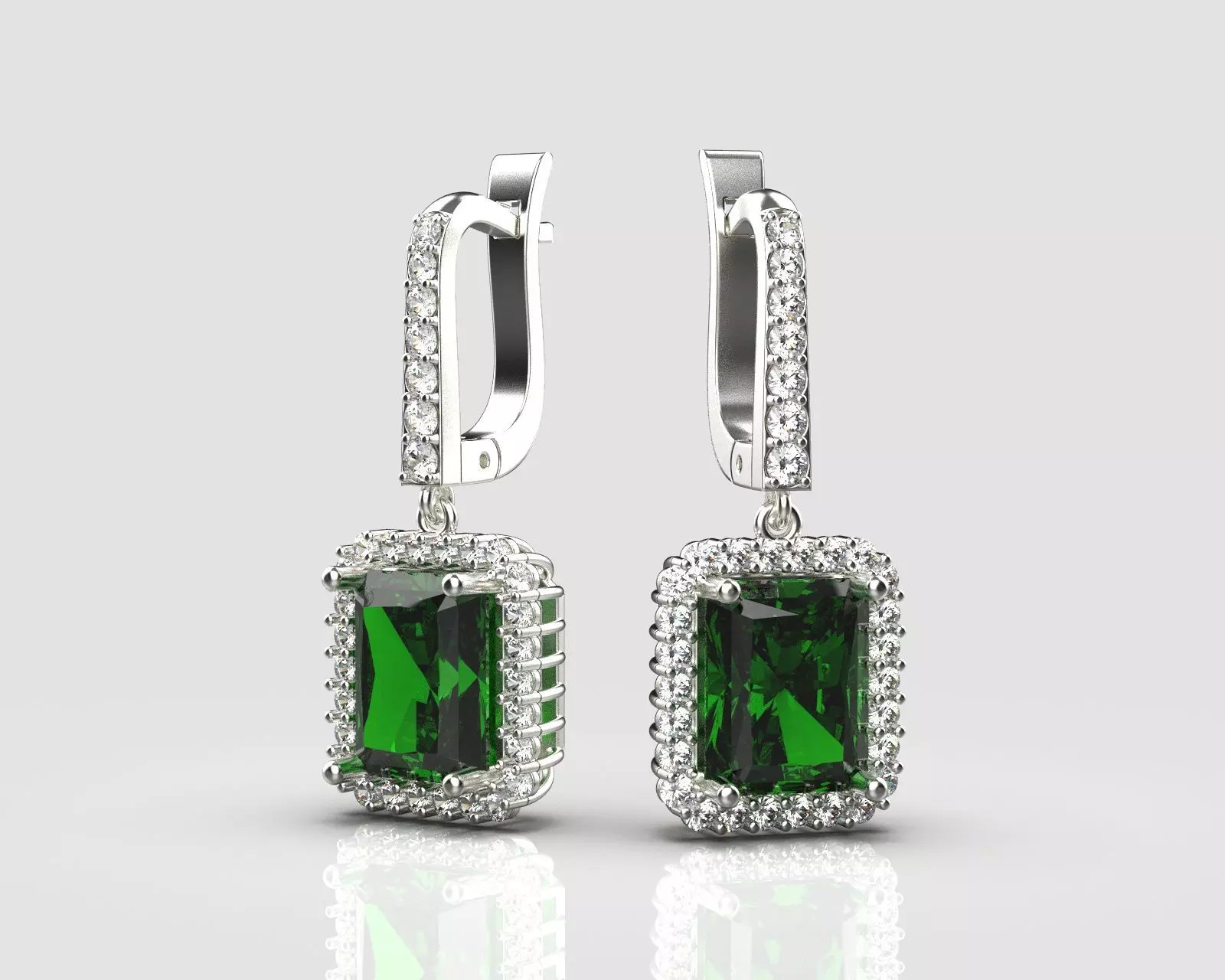 Earrings diamond 153 3D print model