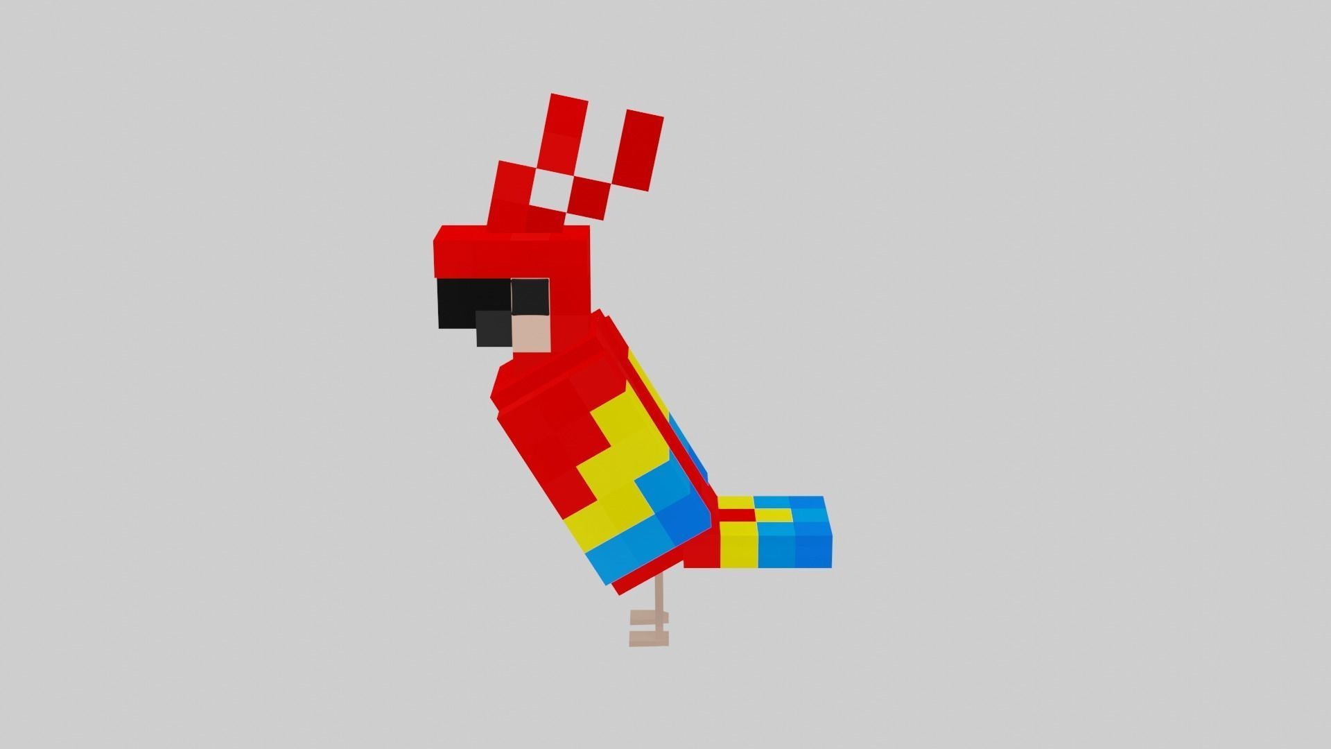 3D Model Minecraft Parrot VR AR Low poly CGTrader