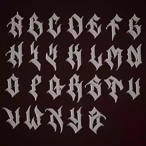 Stylize Ghotic Low Poly Font