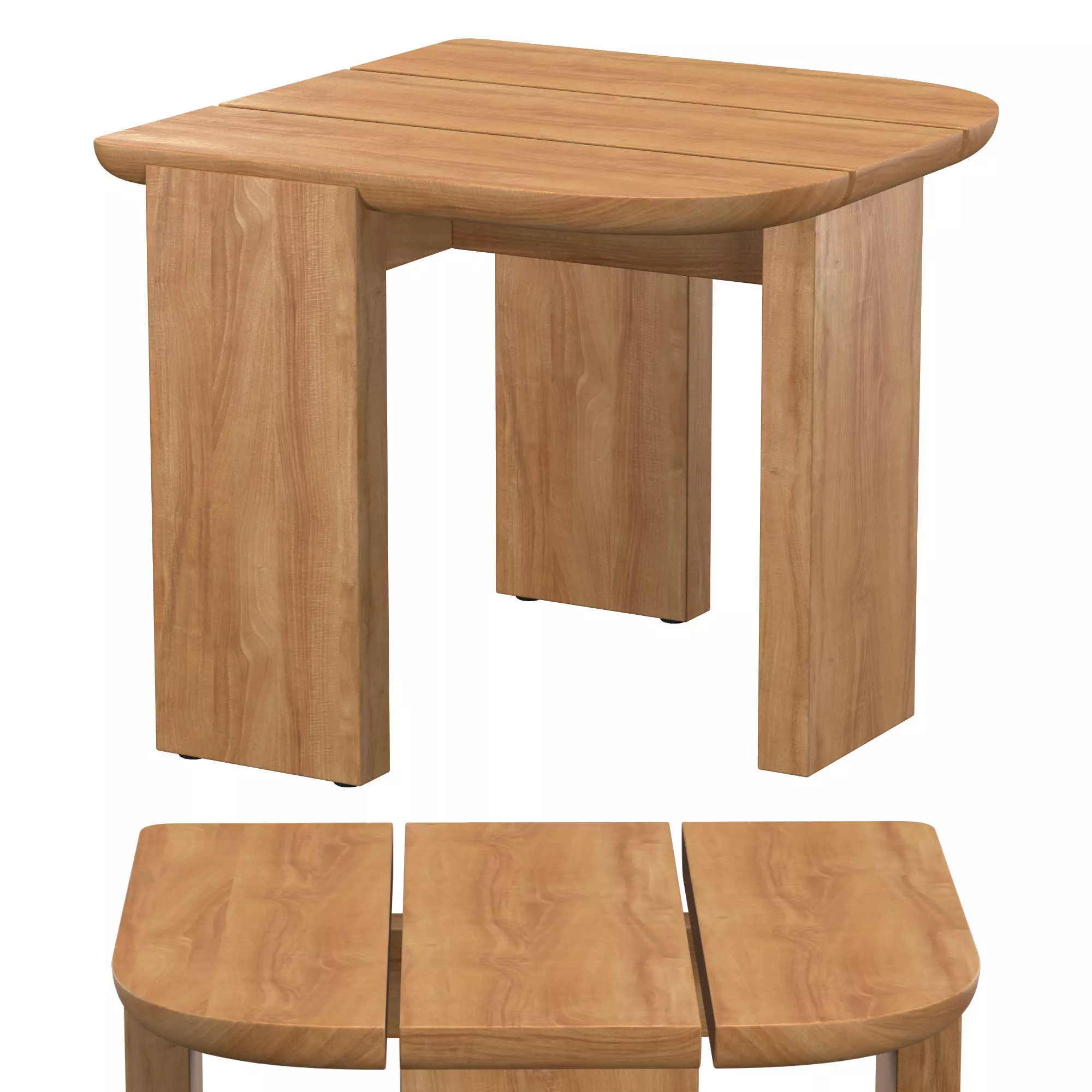 SOLARO TEAK SIDE TABLE 3D model_0