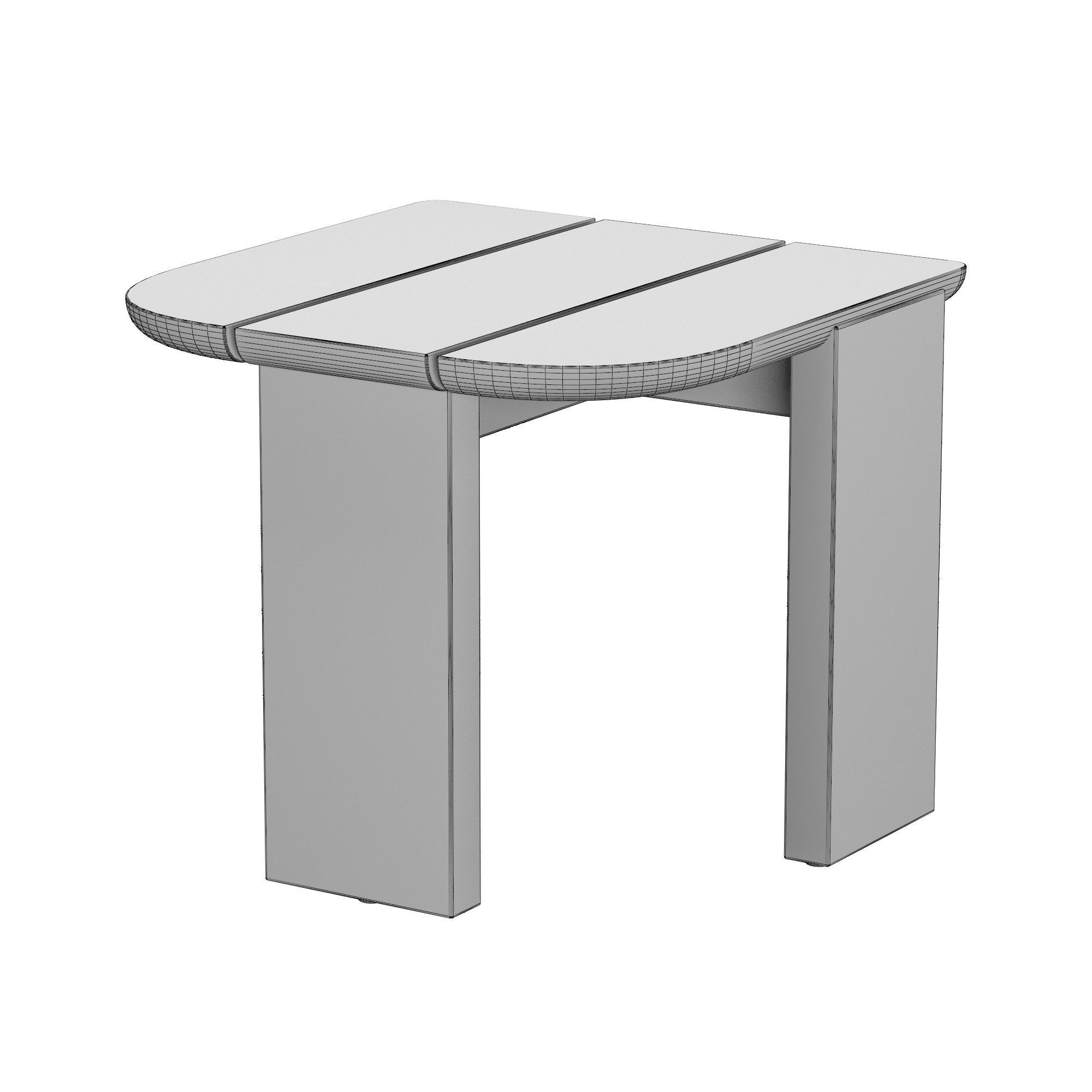 SOLARO TEAK SIDE TABLE 3D model_4