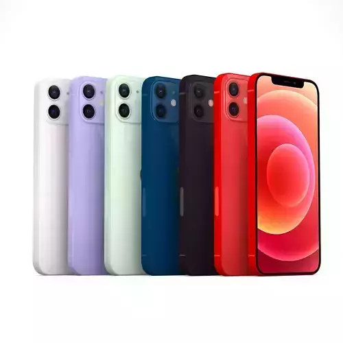 iPhone 12 All Colors 3D model