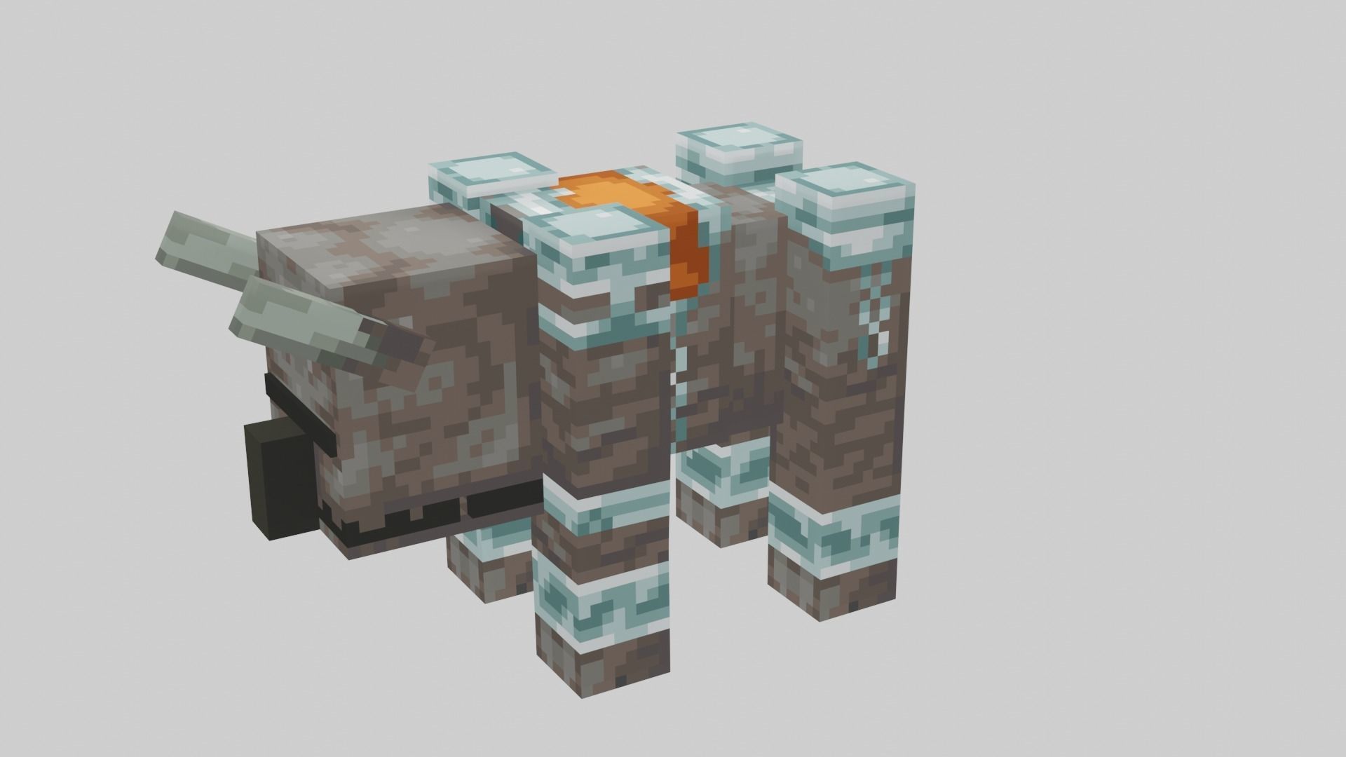 Minecraft Ravager Low-poly 3D model_32