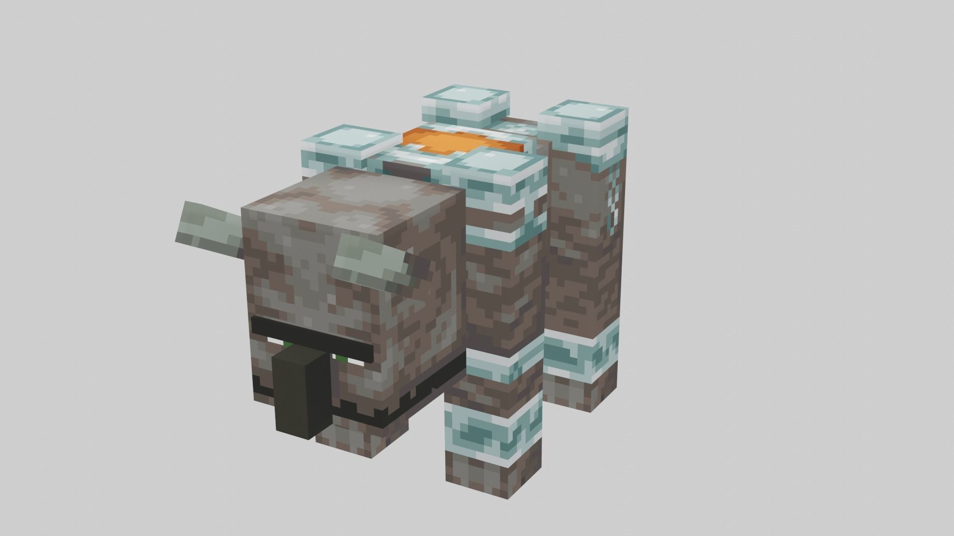 Minecraft Ravager Low-poly 3D model_4