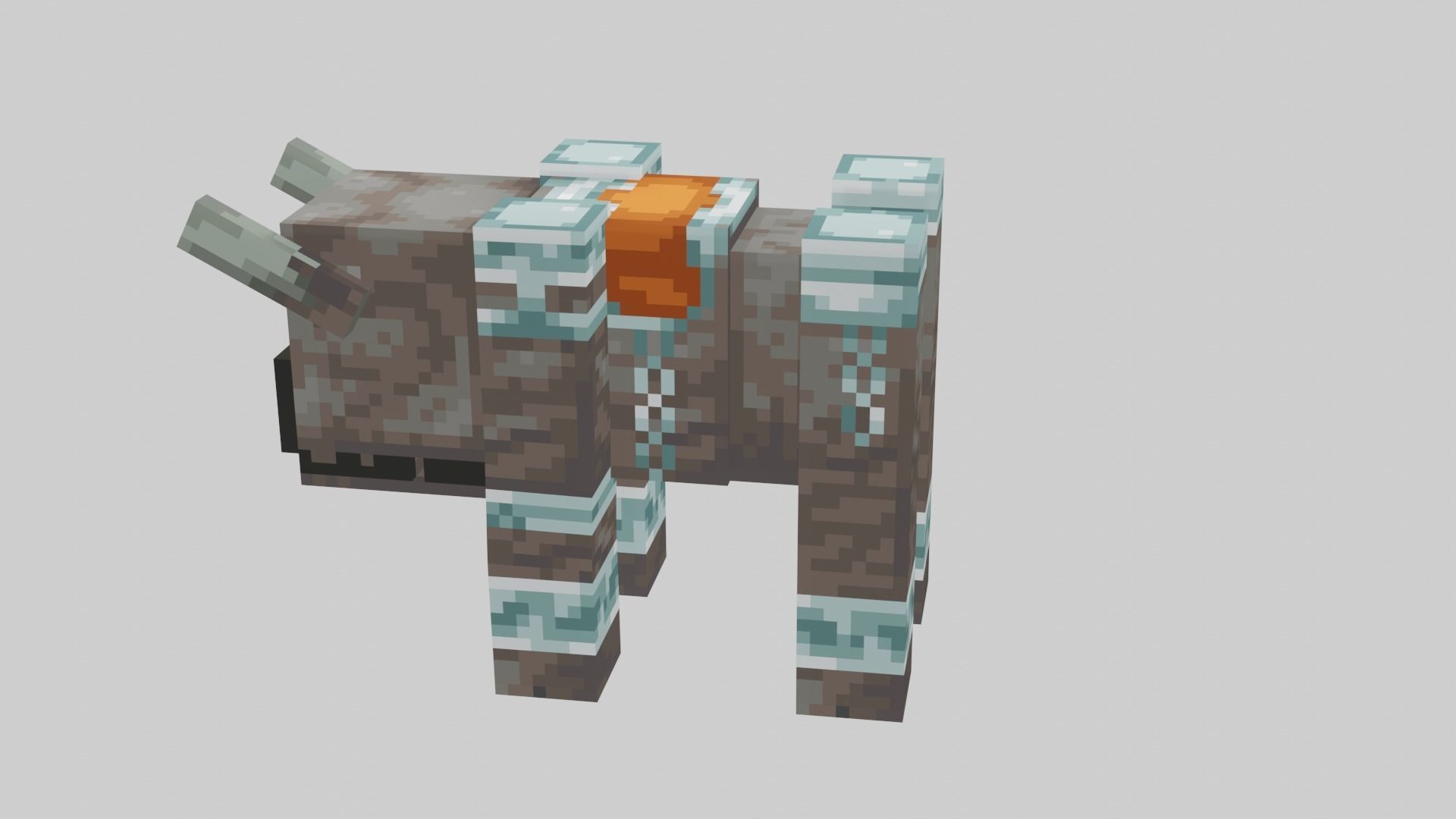 Minecraft Ravager Low-poly 3D model_9