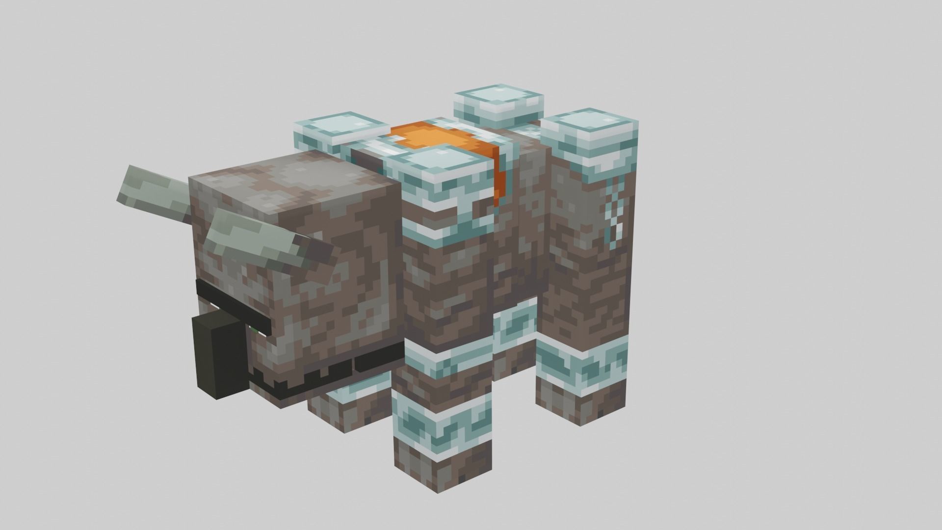 Minecraft Ravager Low-poly 3D model_31