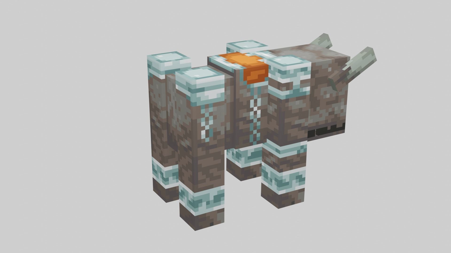 Minecraft Ravager Low-poly 3D model_15
