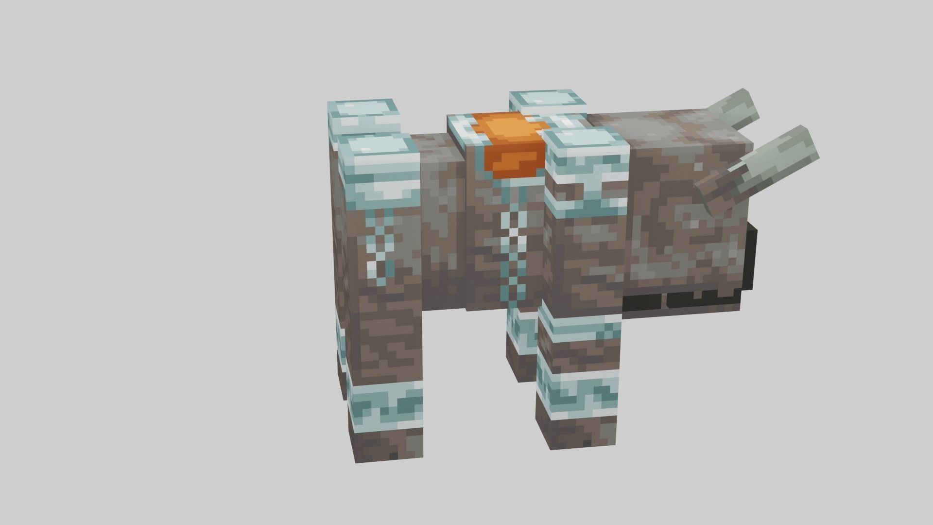 Minecraft Ravager Low-poly 3D model_17