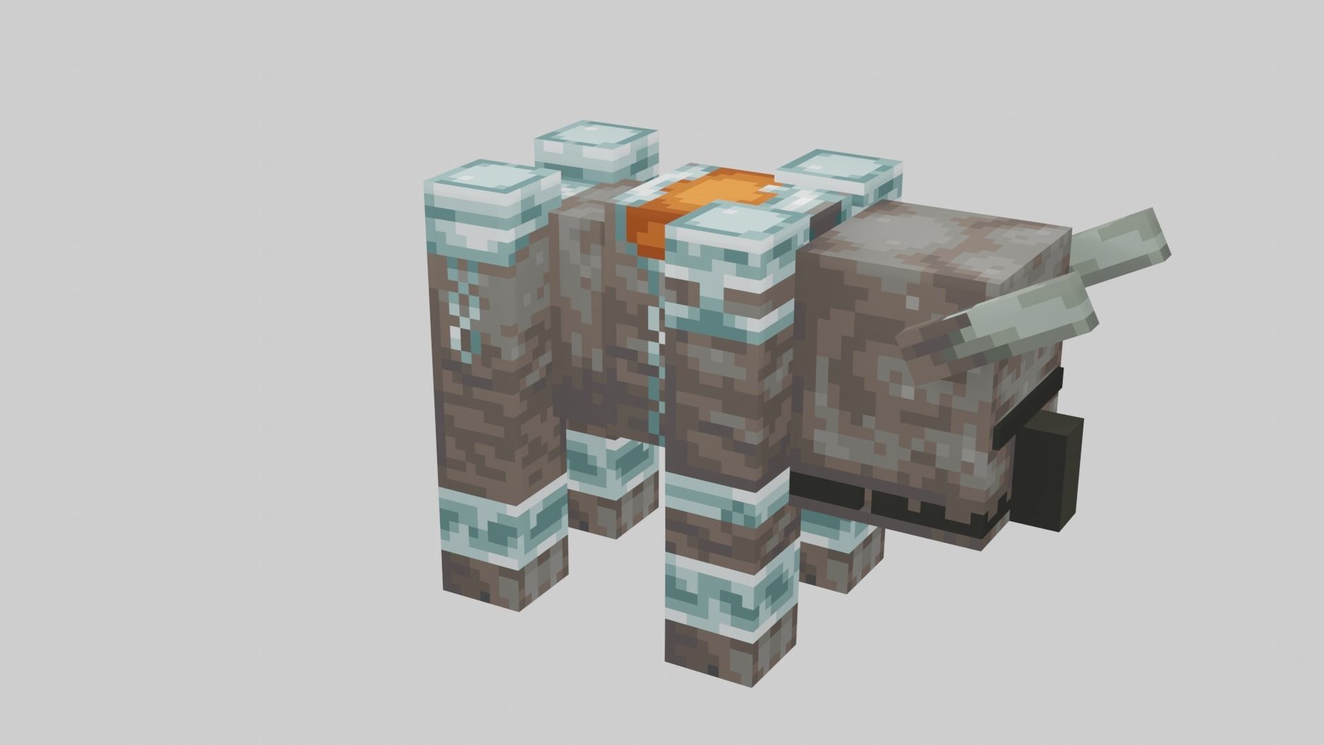 Minecraft Ravager Low-poly 3D model_22