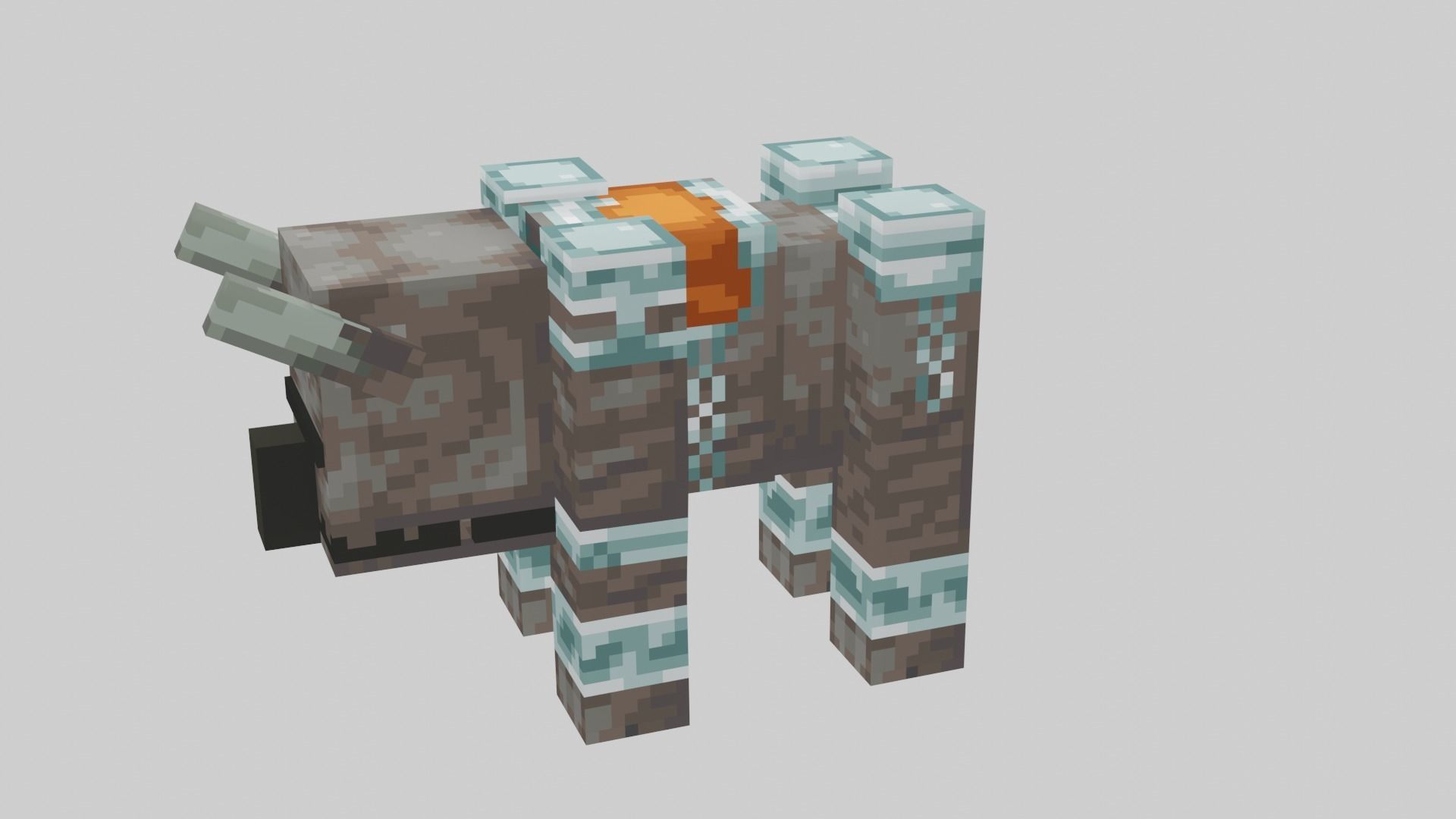 Minecraft Ravager Low-poly 3D model_33