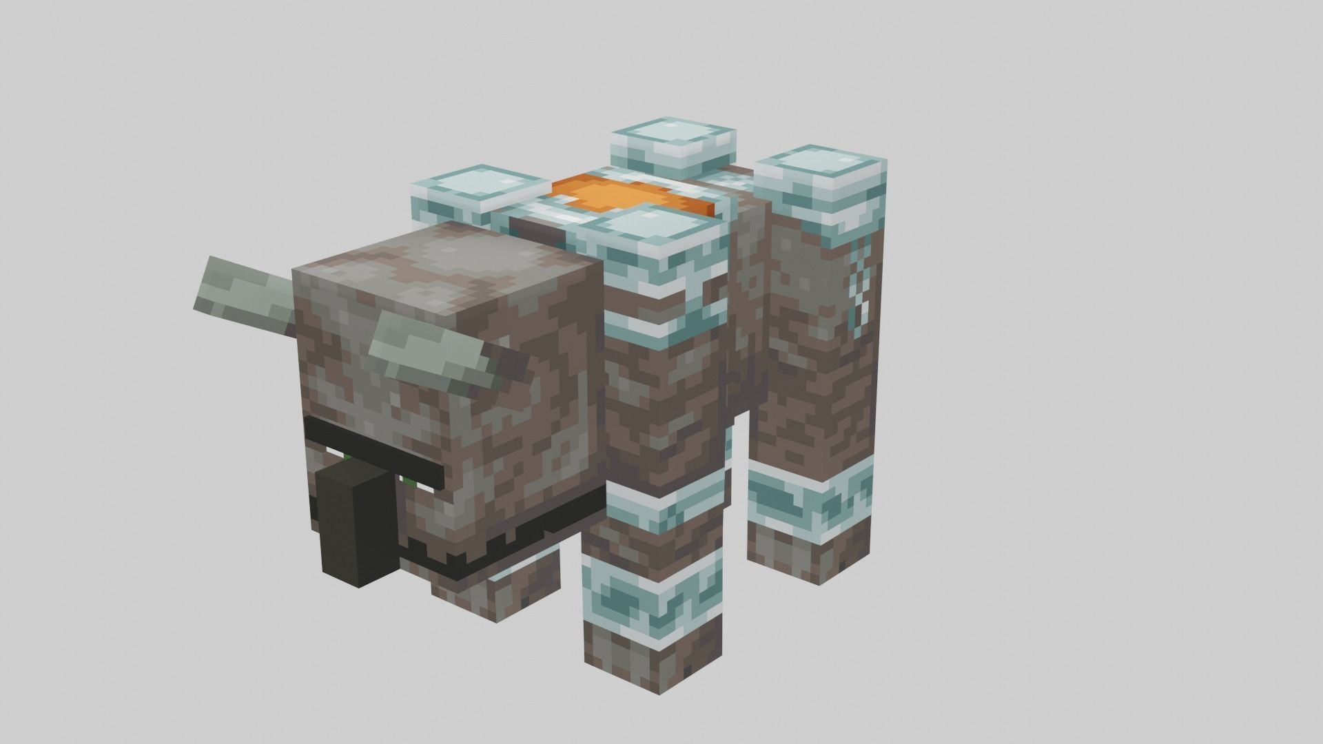 Minecraft Ravager Low-poly 3D model_30