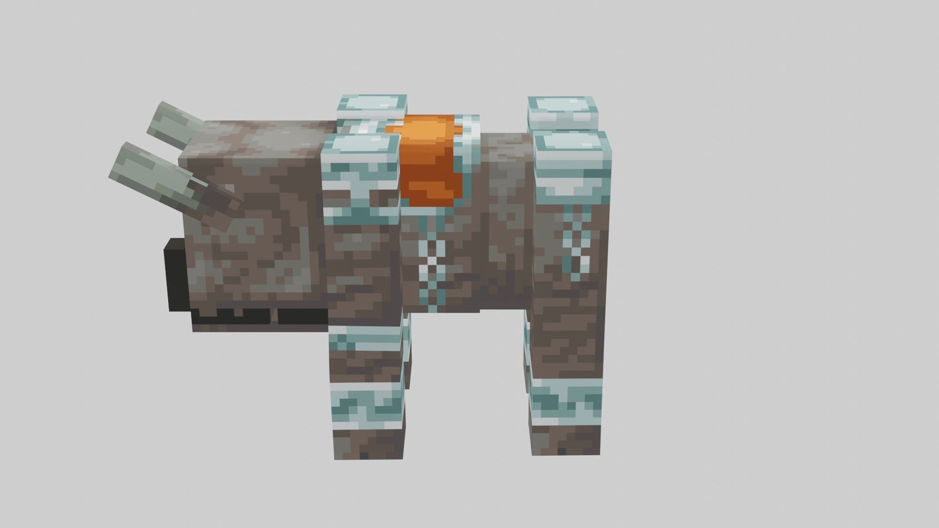 Minecraft Ravager Low-poly 3D model_35