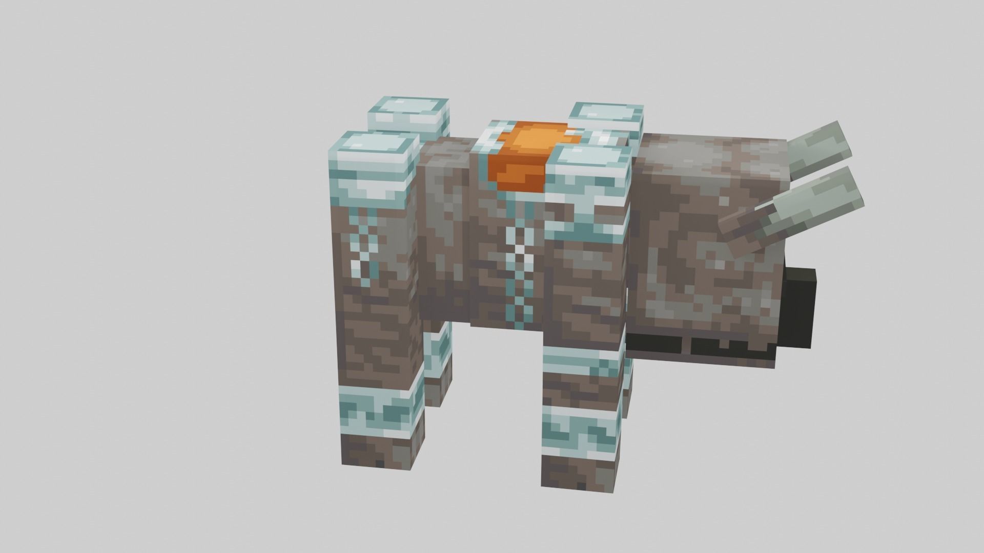 Minecraft Ravager Low-poly 3D model_19