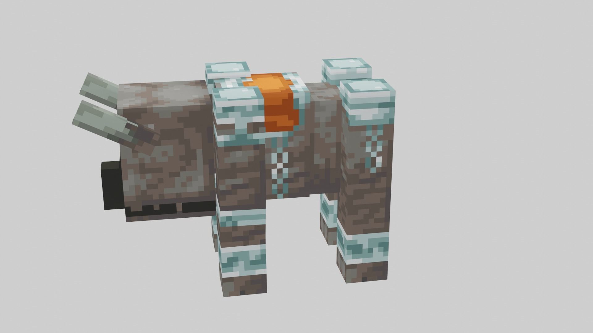 Minecraft Ravager Low-poly 3D model_34
