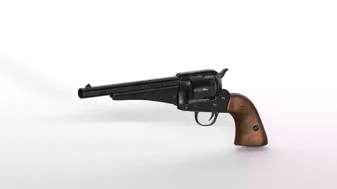 3D Colt Revolver Free low-poly 3D model