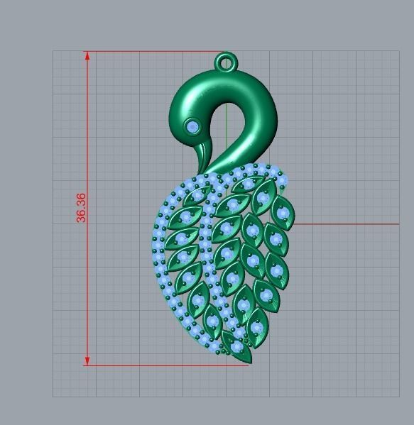 swan pendant 3D print model_6