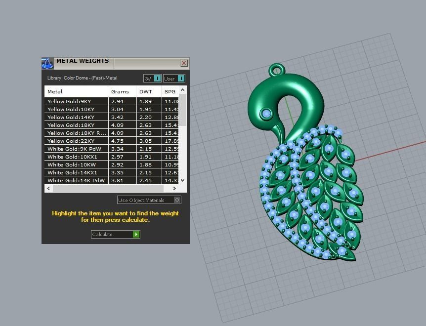 swan pendant 3D print model_4