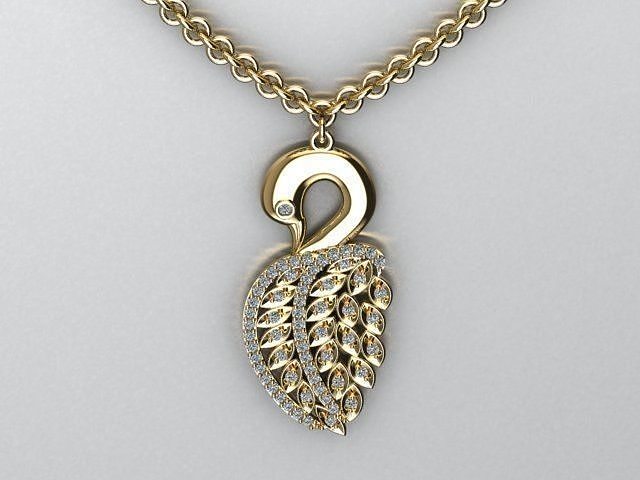 swan pendant 3D print model