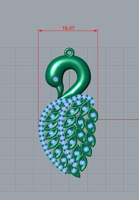 swan pendant 3D print model_7