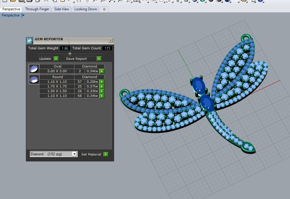 dragonfly pendant 3D print model_5