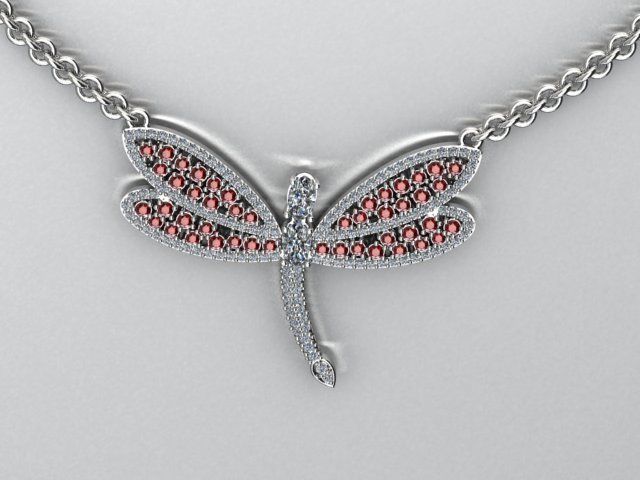 dragonfly pendant 3D print model_1