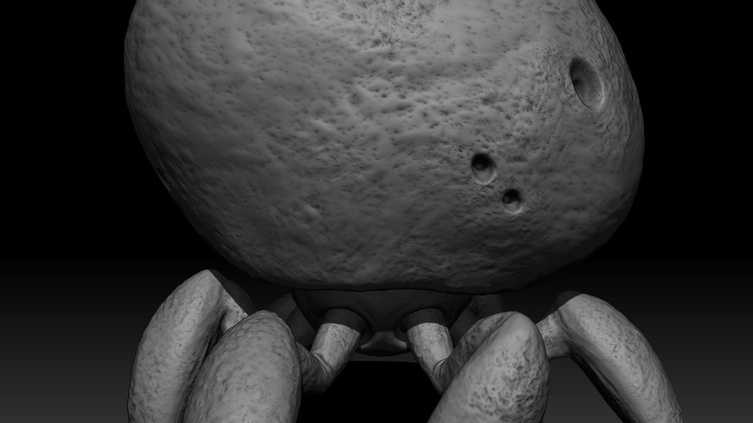 3D PRINTABLE CRAB ROCK ROUND AND SORGAN FROG CROUCH MANDALORIAN 3D print model_19