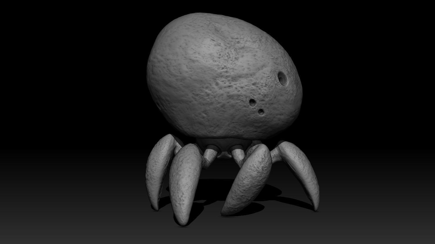 3D PRINTABLE CRAB ROCK ROUND AND SORGAN FROG CROUCH MANDALORIAN 3D print model_16