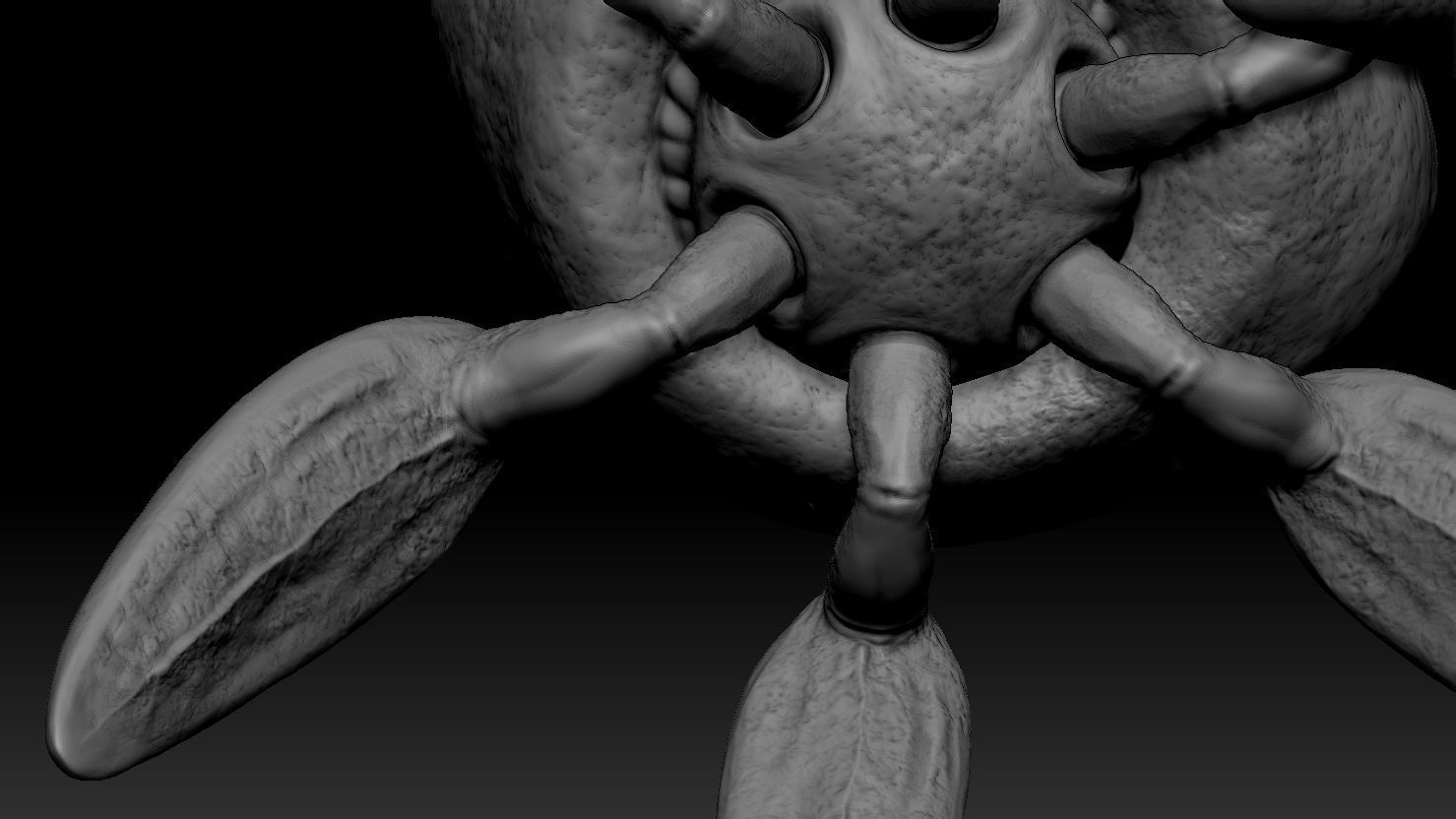 3D PRINTABLE CRAB ROCK ROUND AND SORGAN FROG CROUCH MANDALORIAN 3D print model_21