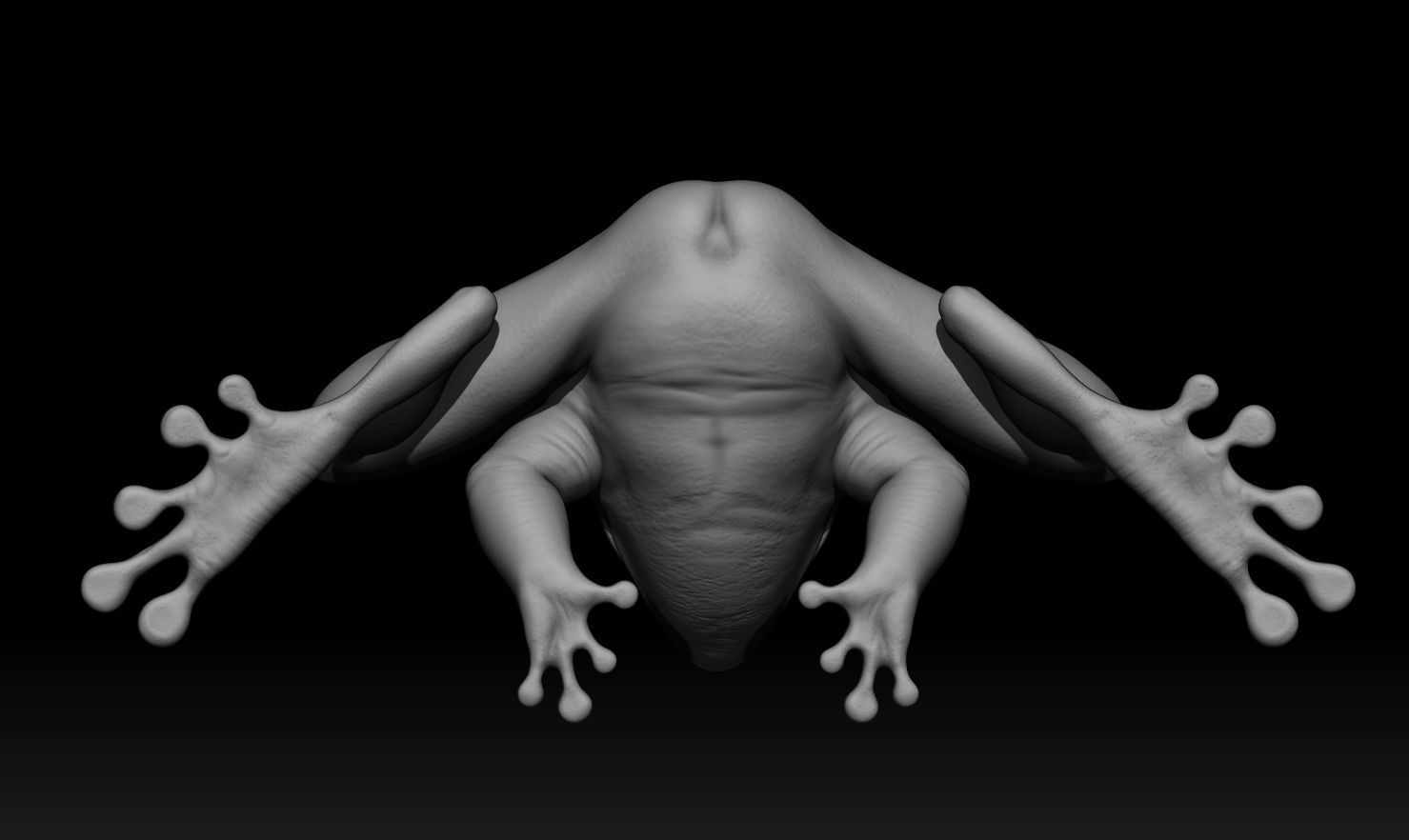 3D PRINTABLE CRAB ROCK ROUND AND SORGAN FROG CROUCH MANDALORIAN 3D print model_11