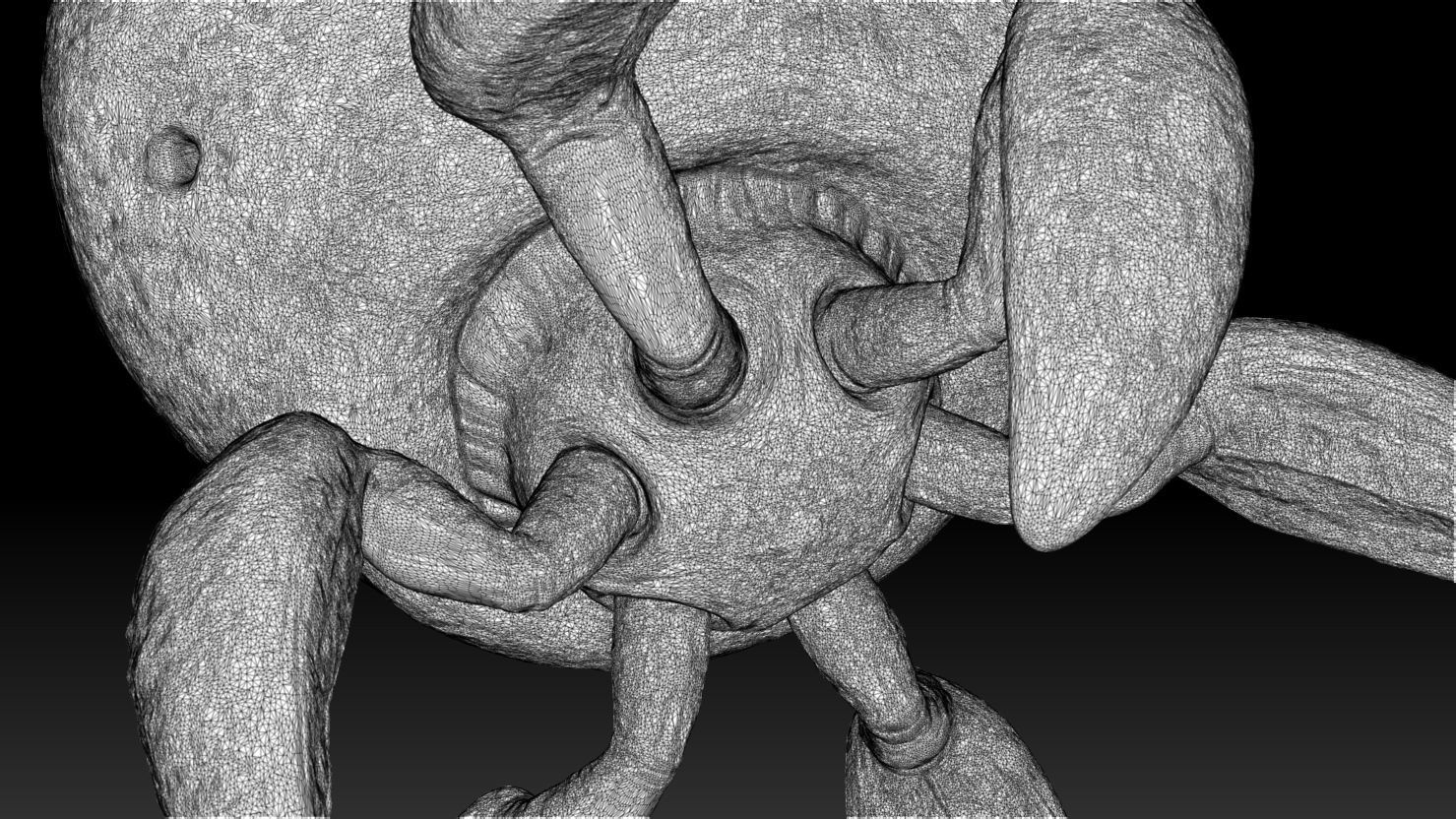 3D PRINTABLE CRAB ROCK ROUND AND SORGAN FROG CROUCH MANDALORIAN 3D print model_25