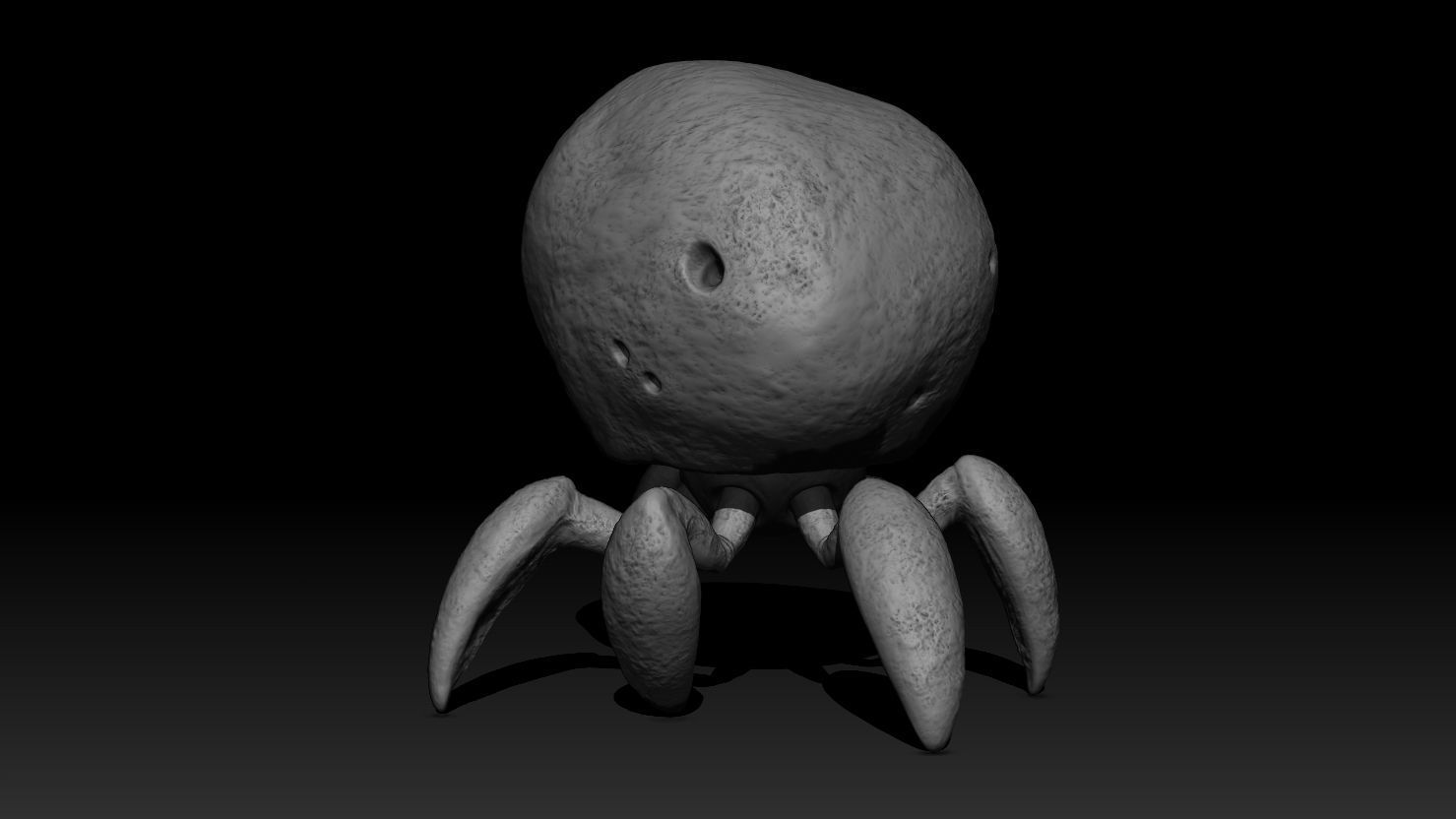 3D PRINTABLE CRAB ROCK ROUND AND SORGAN FROG CROUCH MANDALORIAN 3D print model_18