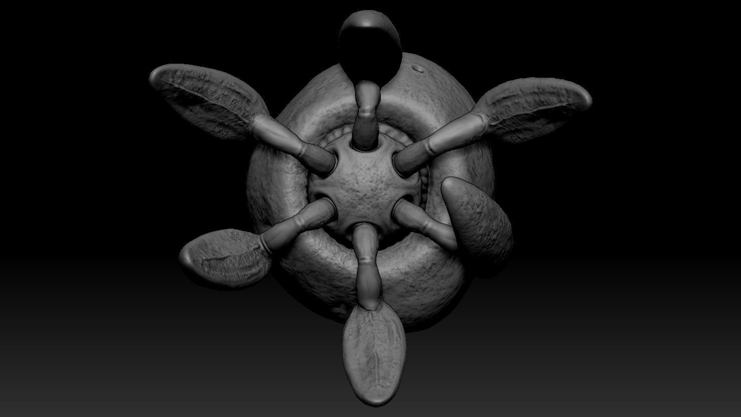 3D PRINTABLE CRAB ROCK ROUND AND SORGAN FROG CROUCH MANDALORIAN 3D print model_22