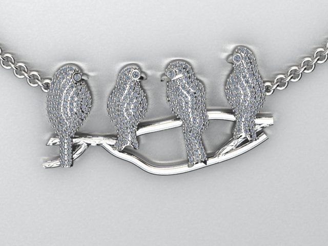 bird pendant 3D print model_1