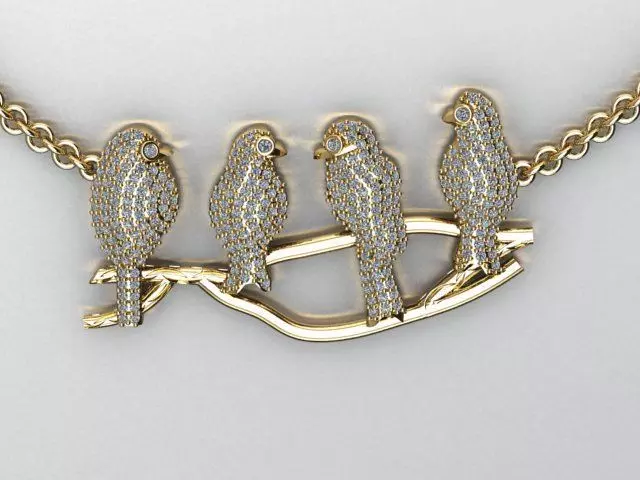 bird pendant 3D print model_0