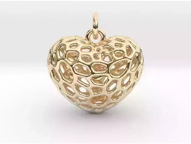 Voronoi heart filled with small hearts3