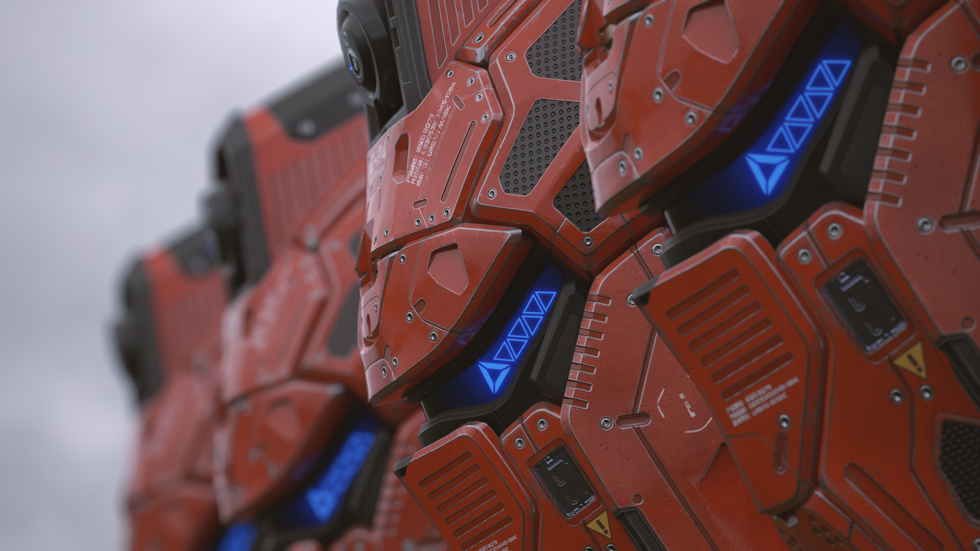 Sci-Fi Helmet E-24 Low-poly 3D model_2