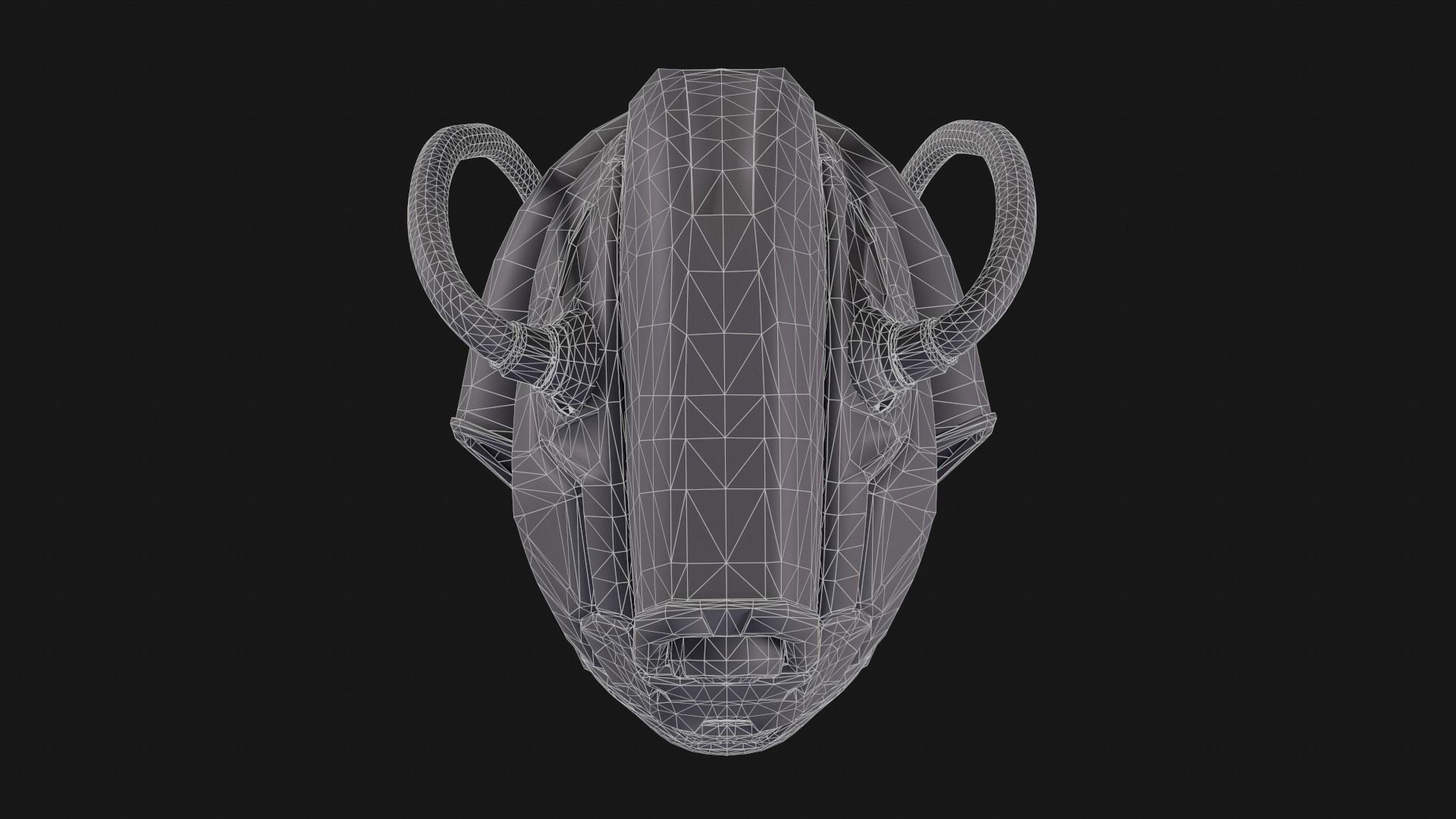 Sci-Fi Helmet E-24 Low-poly 3D model_19