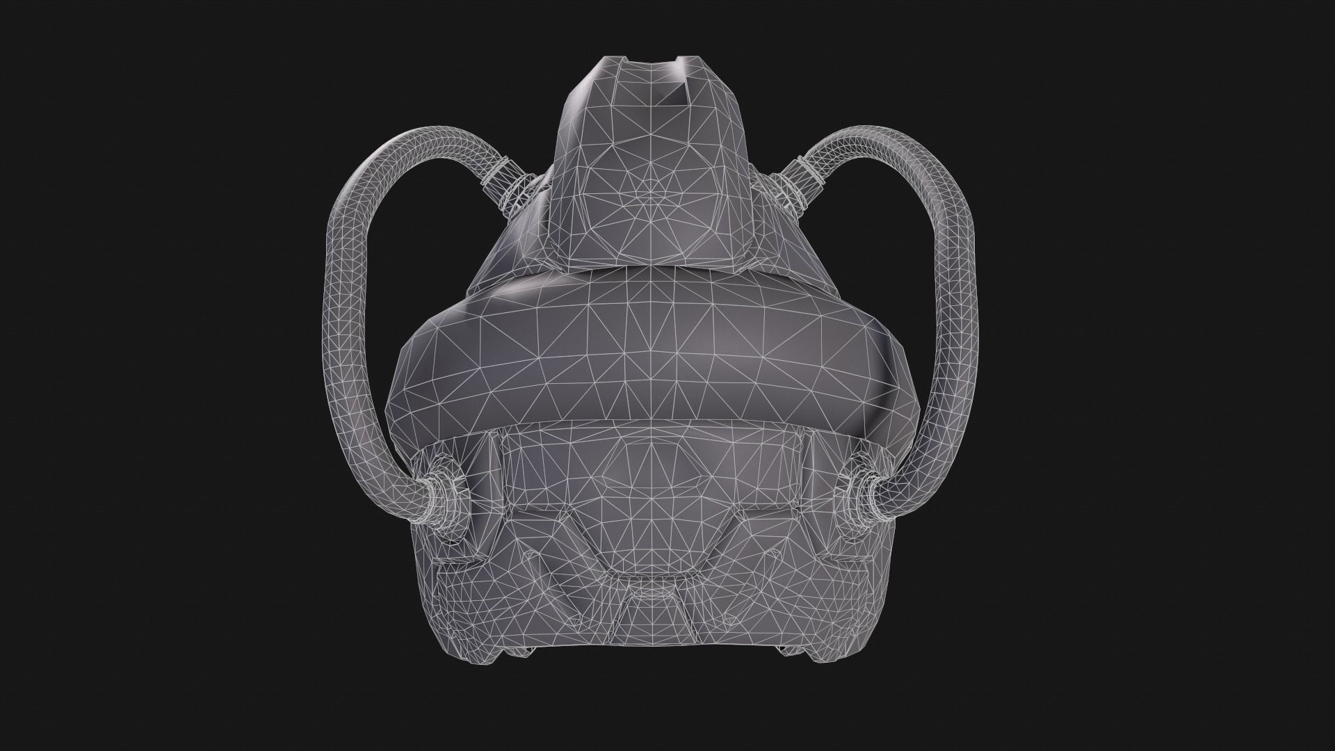 Sci-Fi Helmet E-24 Low-poly 3D model_16