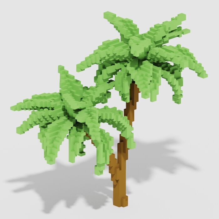 Voxel Trees Pack 33 Items Low-poly 3D model_20