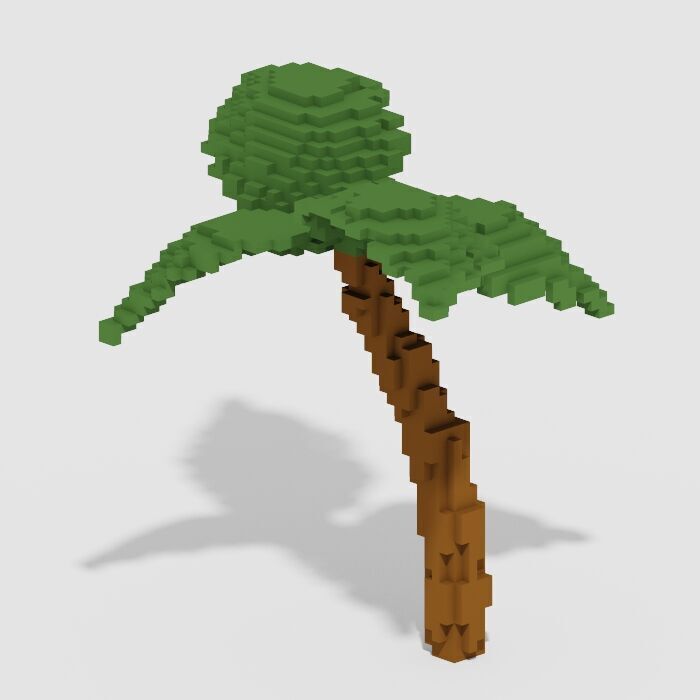 Voxel Trees Pack 33 Items Low-poly 3D model_19