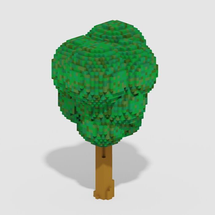 Voxel Trees Pack 33 Items Low-poly 3D model_22