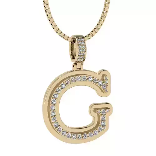 ALphabet Diamond Pendant G
