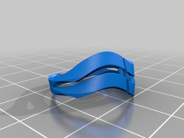 wave Rings Bracelet multi series 3D print model_15