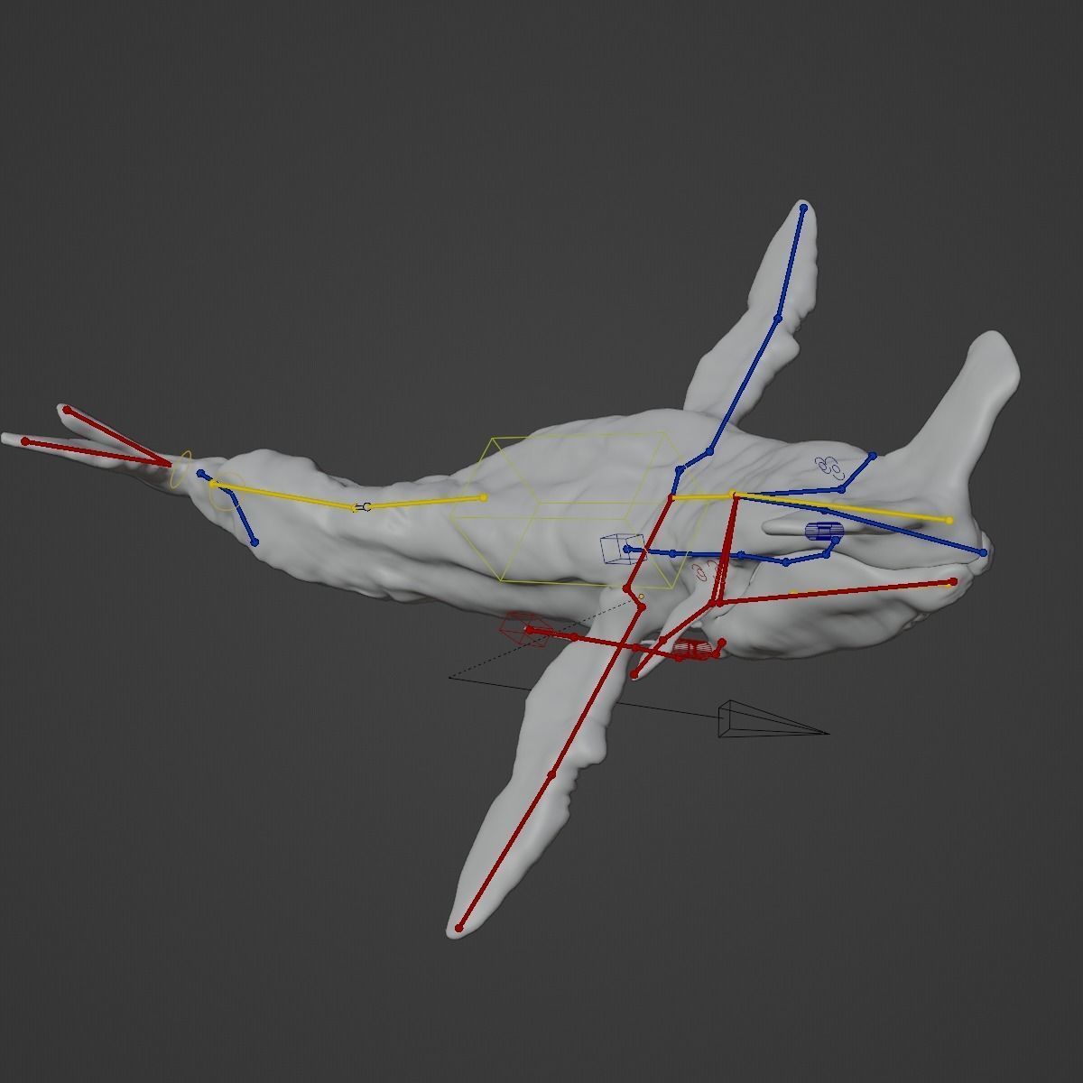 Payakan Tulkun Animated Rigged from Avatar Low-poly 3D model_15