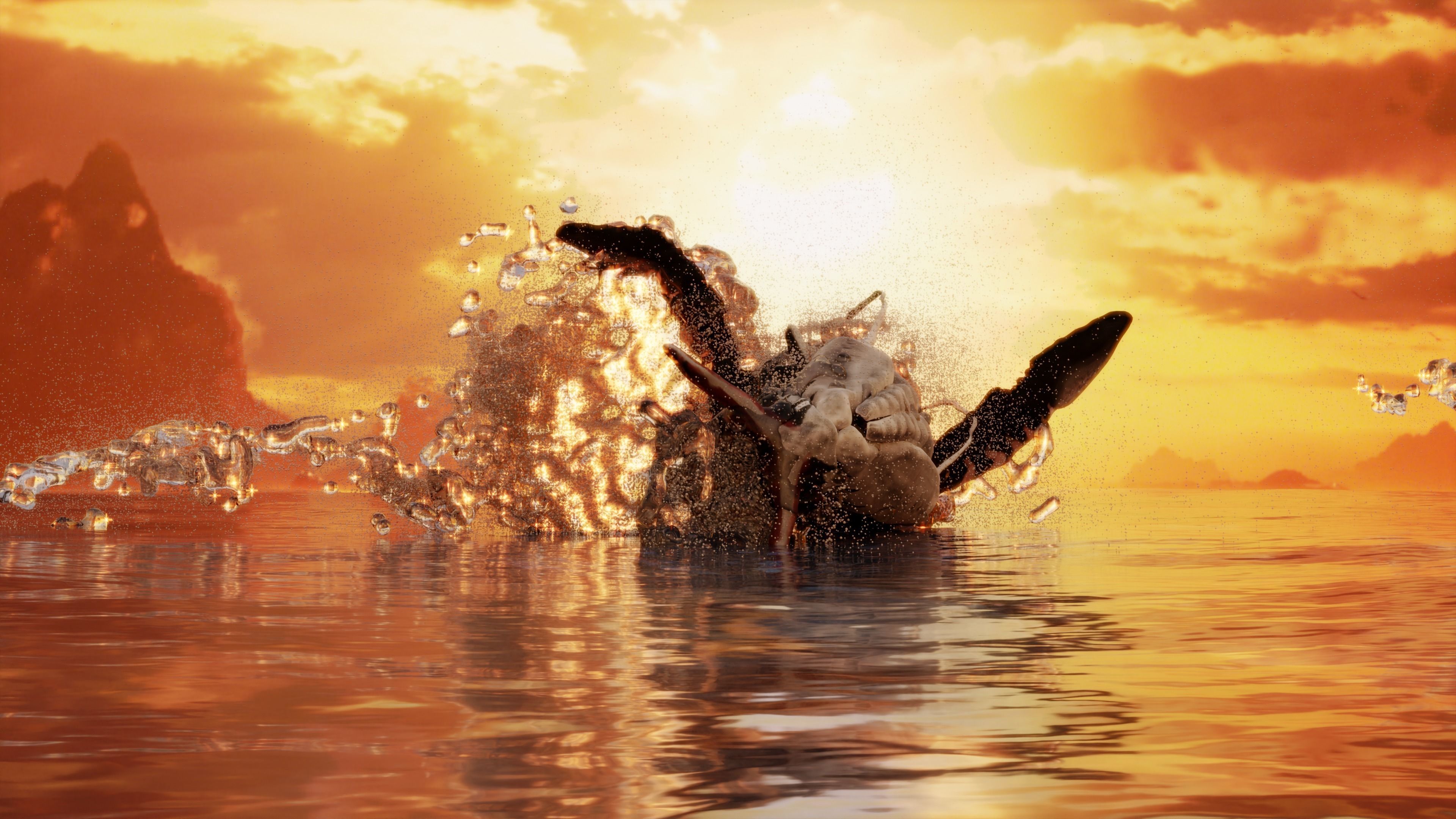 Payakan Tulkun Animated Rigged from Avatar Low-poly 3D model_6