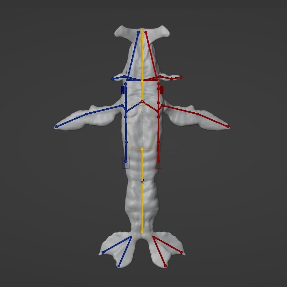 Payakan Tulkun Animated Rigged from Avatar Low-poly 3D model_24