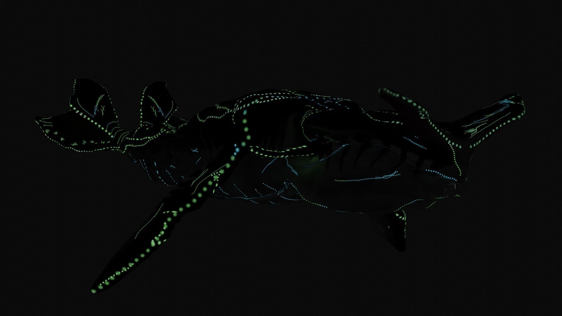 Payakan Tulkun Animated Rigged from Avatar Low-poly 3D model_13